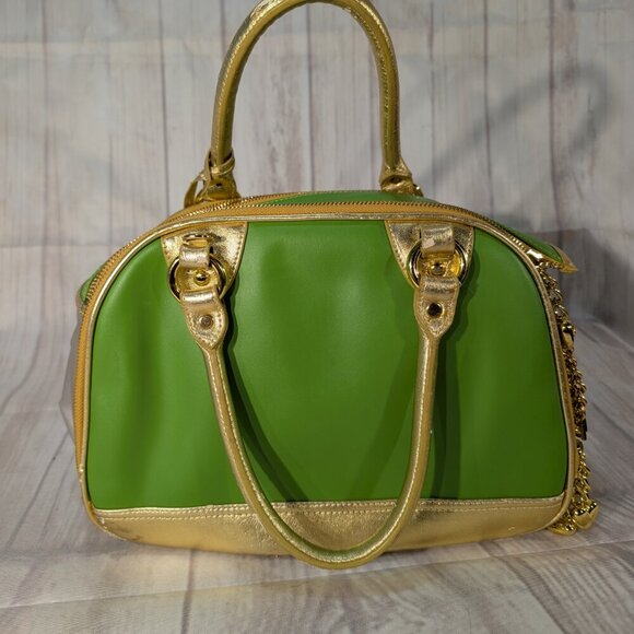 Juicy Couture Vintage Green-Gold Pet Carrier Bag - Picture 6 of 14